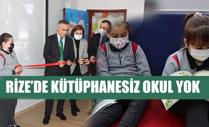 Rize’de Kütüphanesiz Okul Kalmadı