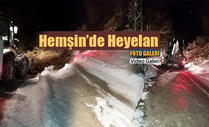 Heyelanda kapanan yol gece yarısı açıldı