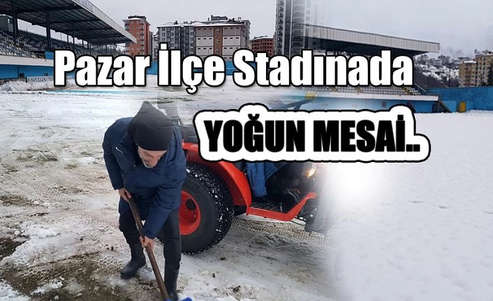 İlçe Stadında Yoğun Mesai