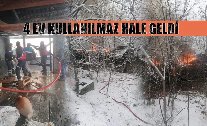 MAHALLEDE YANGIN MEYDANA GELDİ