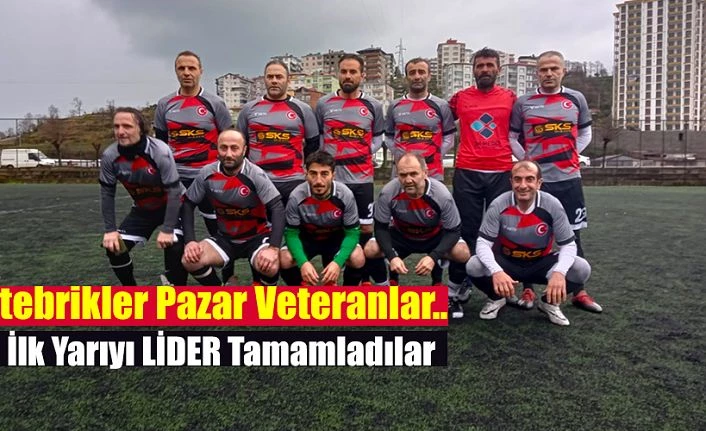 Pazar Veteranlar İlk Yarıyı Lider Tamamladı.