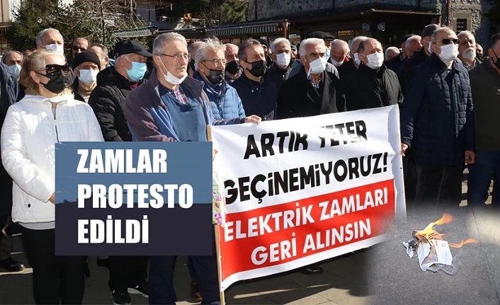 ELEKTRİK ZAMLARI PROTESTO EDİLDİ.