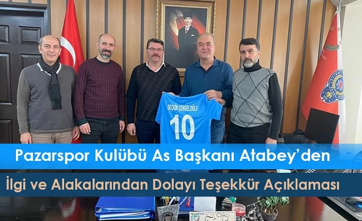 Pazarspor’dan teşekkür