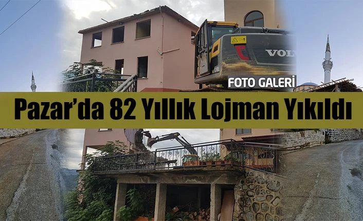 82 yıllık lojman yıkıldı