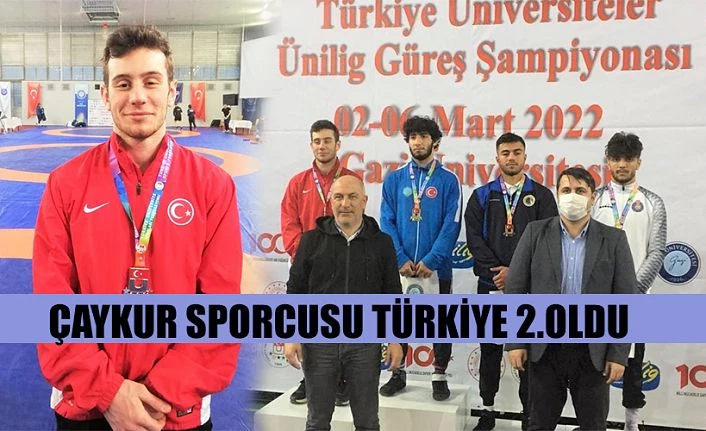 ÇAYKURSPOR’LU GÜREŞÇİ TÜRKİYE ÜNİVERSİTELER YARIŞMASINDA TÜRKİYE 2’CİSİ OLDU