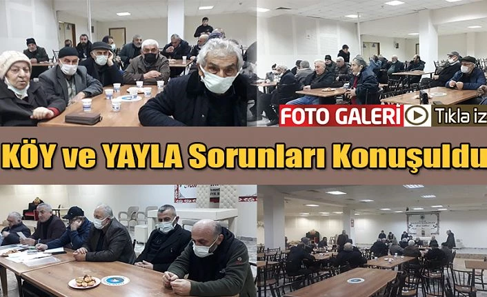 Köy Sorunlarını Masaya Yatırdılar