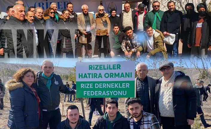 RİDEF Ankara’da Rizeliler Hatıra Ormanı kurdu