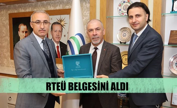 RTEÜ MÜŞTERİ MEMNUNİYETİ YÖNETİM SİSTEMİ BELGESİ ALDI