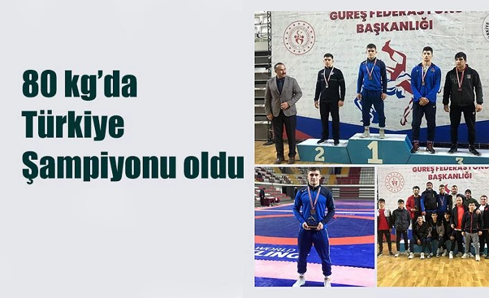 Yusuf Can Bafra, 80 kg’da Türkiye Şampiyonu oldu.