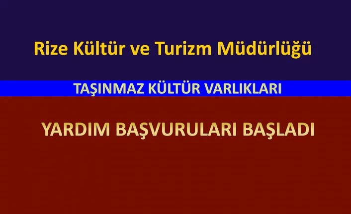 2023 YILI TAŞINMAZ KÜLTÜR VARLIKLARINA  YARDIM BAŞVURULARI