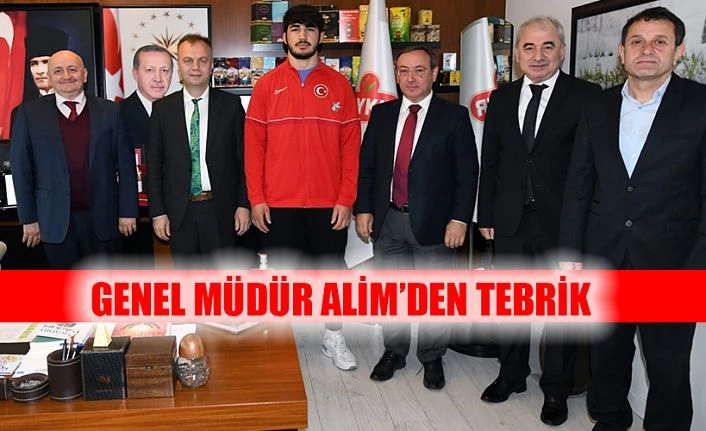 GENEL MÜDÜR ALİM, AVRUPA ÜÇÜNCÜSÜ OLAN SPORCUSUNU TEBRİK ETTİ