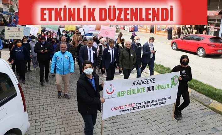 KANSER HAFTASINDA FARKINDALIK YÜRÜYÜŞÜ GERÇEKLEŞTİRİLDİ...