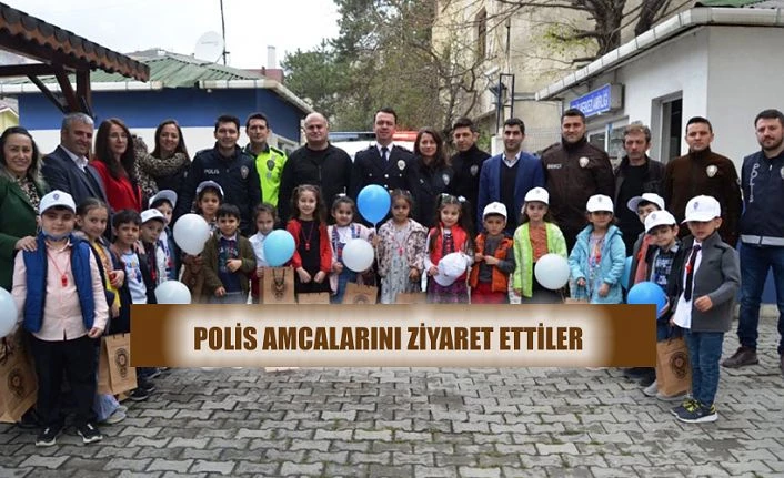 MİNİKLERDEN POLİS AMCALARINA ZİYARET