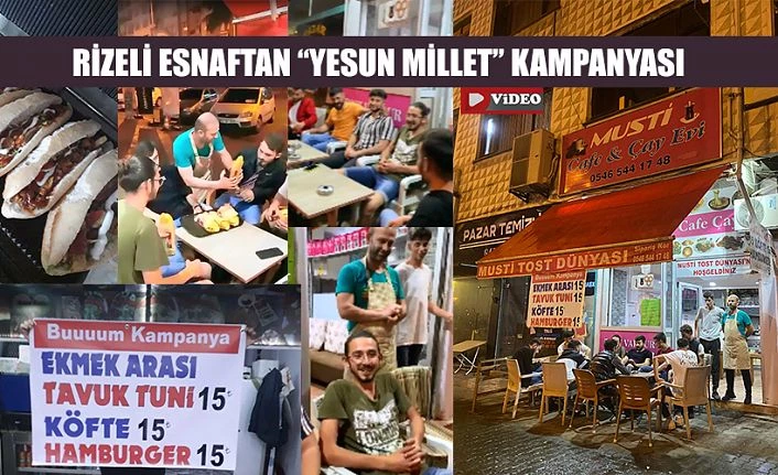 Pazar İlçesinde “YESUN MİLLET” kampanyası