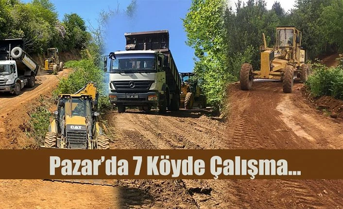 Pazar’da Köylerde Çalışmalara hız verildi.