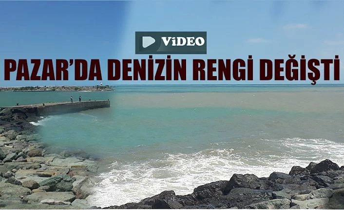 Pazar’da denizin rengi değişti