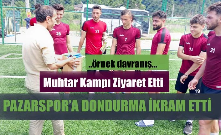 Pazarspor’a büyük Jest yaptı