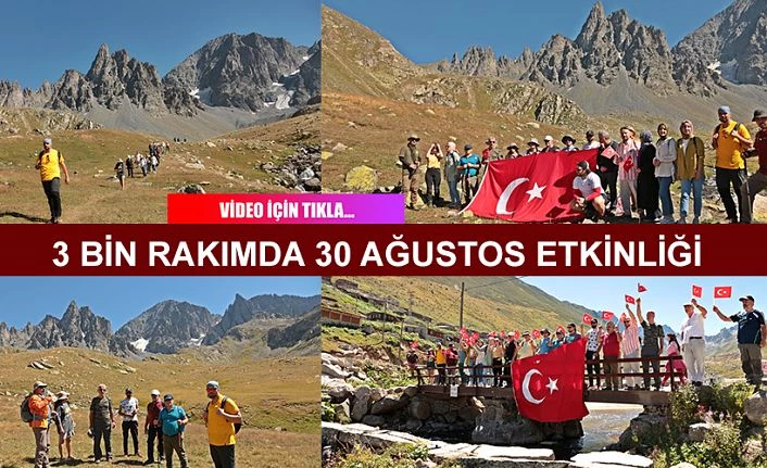 Rizeli dağcılar, 30 Ağustosu 3 bin rakımda kutladılar