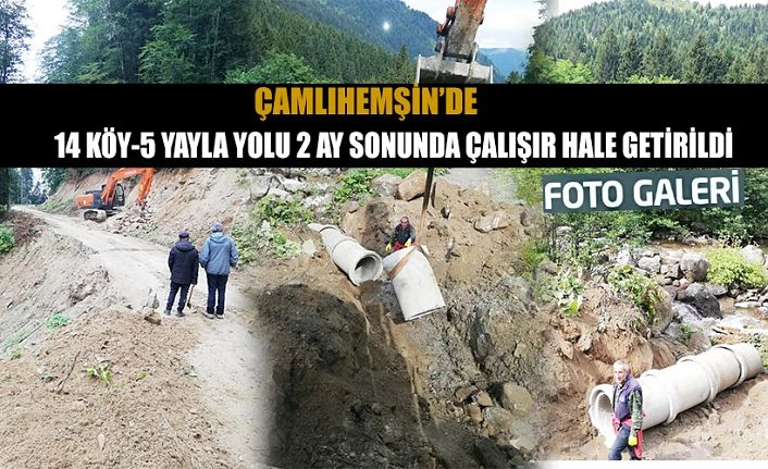 2 Ay çalışma sonucu yol ulaşıma elverişli hale geldi