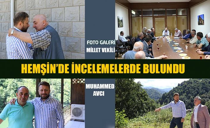 Avcı Hemşin’de İncelemelerde bulundu