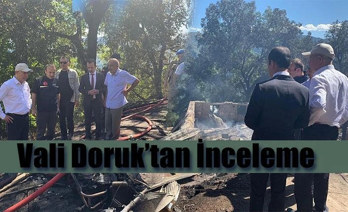 VALİ DORUK ŞAVŞAT’TA YANGIN BÖLGESİNDE