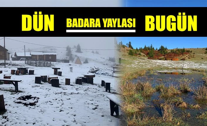 Badara Yaylasında gün ve gün hava değişiyor