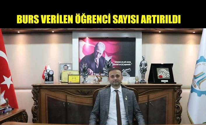 DEMİRCİOĞLU BURS VERİLEN ÖĞRENCİ SAYISINI ARTIRDIK DEDİ.