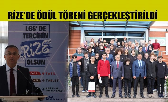 “LGS’de İlk Tercihin Rize Olsun” Ödül Töreni Gerçekleştirildi