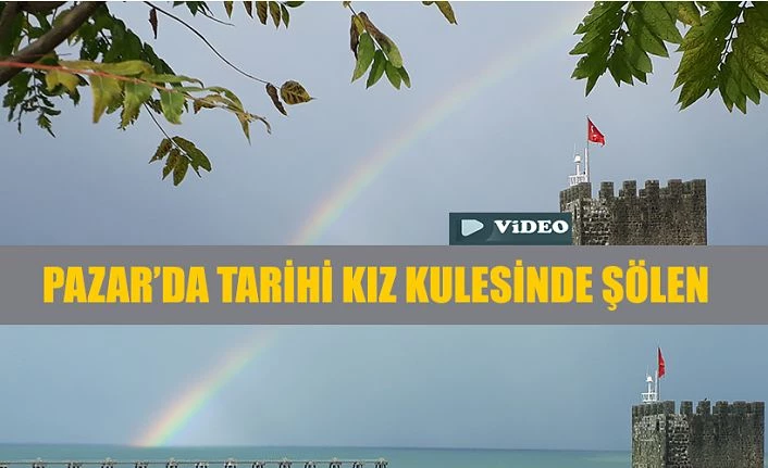 Pazar’da gökkuşağı güzel görüntü oluşturdu