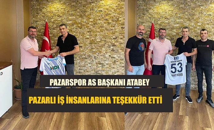 Pazarspor’a katkılarından dolayı teşekkür ettiler