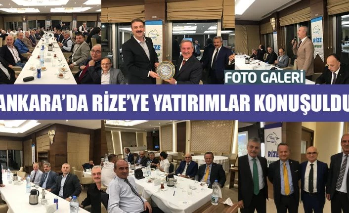 Rize Grubu’nun 161.  Buluşmasında Rize’ye yapılan yatırımlar Konuşuldu.