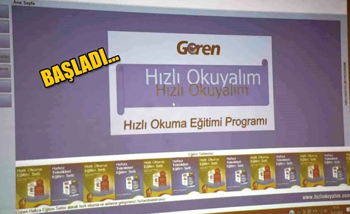 HIZLI OKUMA KURSU BAŞLADI