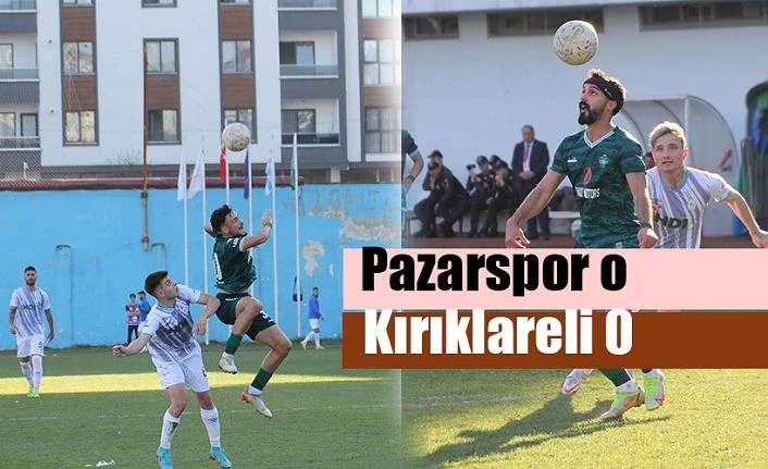 Pazarspor evinde berabere kaldı