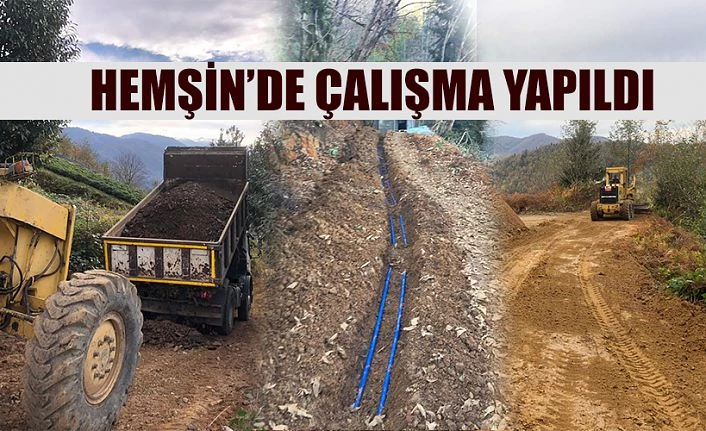 Hemşin’de 6 köyde bakım çalışması