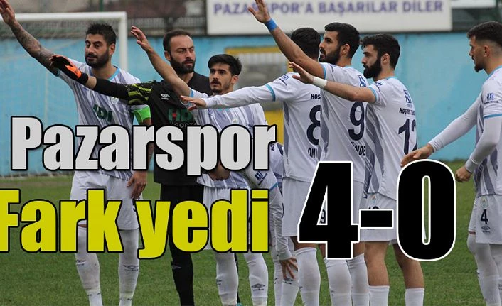 Pazarspor farklı mağlup oldu 4-0