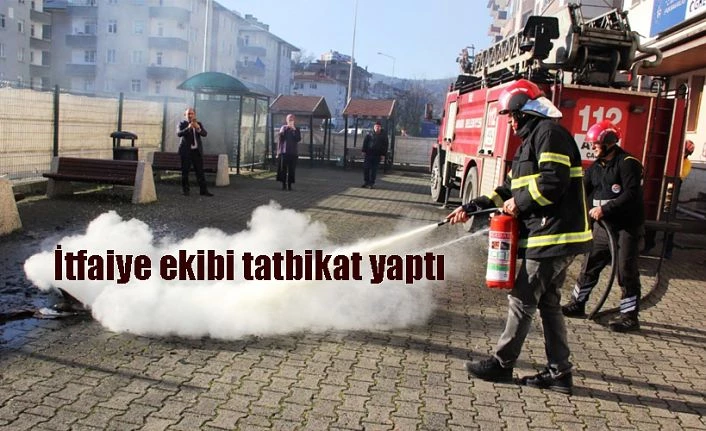 İtfaiyeden tatbikat