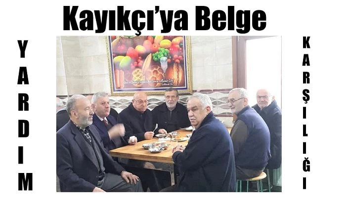 KAYIKÇI’YA TEŞEKKÜR BELGESİ