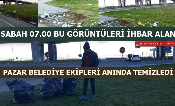 Pazar Belediye’sine teşekkürler