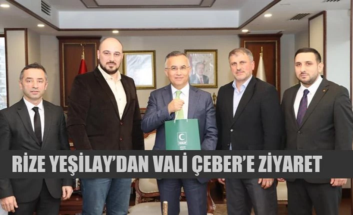 Yeşilay Rize Şubesi Vali Çeber’i Ziyaret Etti