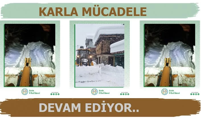 İL ÖZEL İDARE KARLA MÜCADELEYE DEVAM EDİYOR