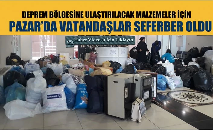 Pazar depremzedelere yardım için tek yürek oldu