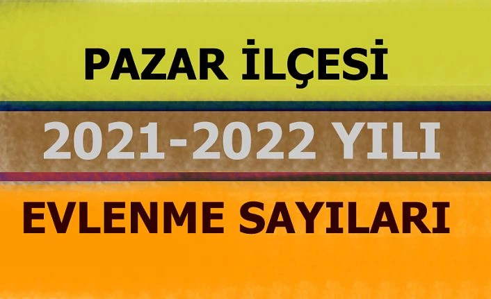 Pazar ilçesinde 2 yıllık Evlenme istatistikleri