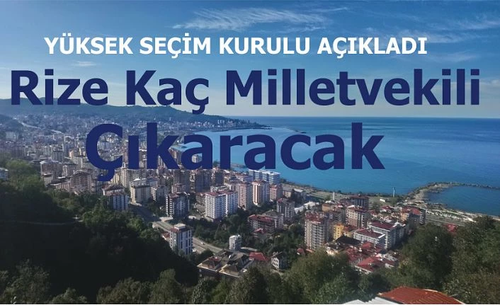 Milletvekili sayıları belirlendi, Rize kaç milletvekili çıkaracak