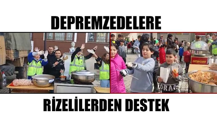 Rizelilerden destek, depremzede çocuklara ıslak hamburgerli eğlence