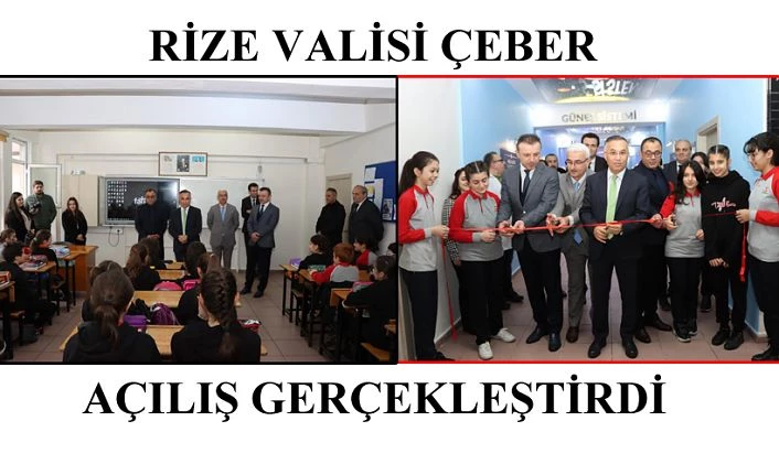 Vali Çeber, uzay koridorunun açılışını gerçekleştirdi.