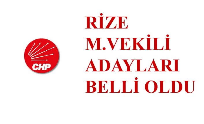 CHP Rize Milletvekili Adayları Açıklandı