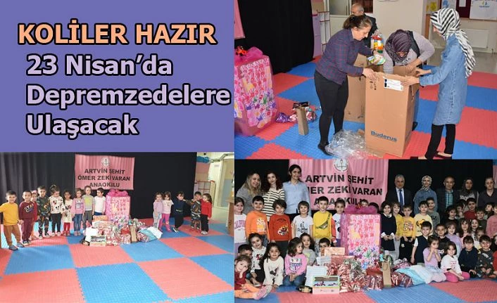 DEPREMZEDE ARKADAŞLARINA 23 NİSAN HEDİYESİ GÖNDERDİLER