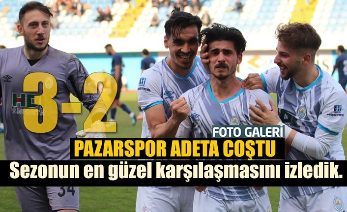 Pazarspor adeta coştu: 3-2