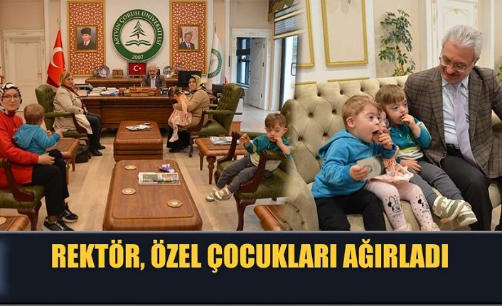 REKTÖR BİLGİN ÖZEL ÇOCUKLARI AĞIRLADI