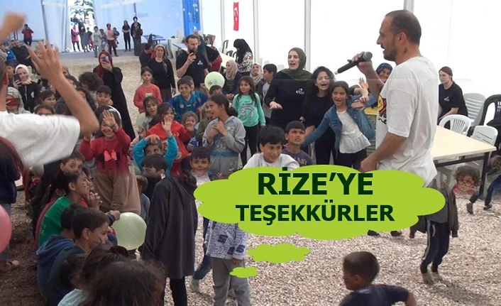 Rize Çadır Kenti Misafirlerinden Rizelilere Teşekkür